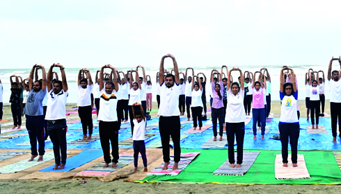 Section of participants at the Yoga Camp