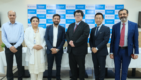 Fuji India and Sarvodaya Hospital team during the inauguration